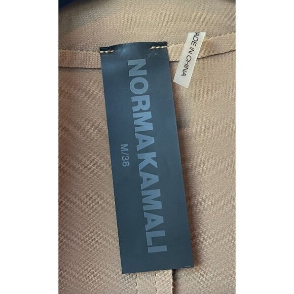 Norma Kamali Trench Coat Jacket Size M Brown Camel Long Minimalist Lagenlook - Picture 7 of 10